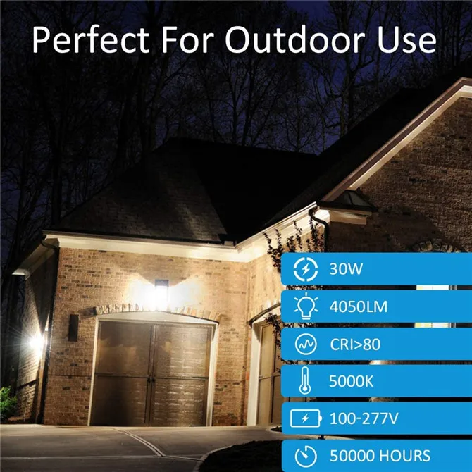 Patent Design DLC ETL Intertek Certified USA Canada Mexica Standard Outdoor Mini Wall Light 30w 20W Led Wall Pack