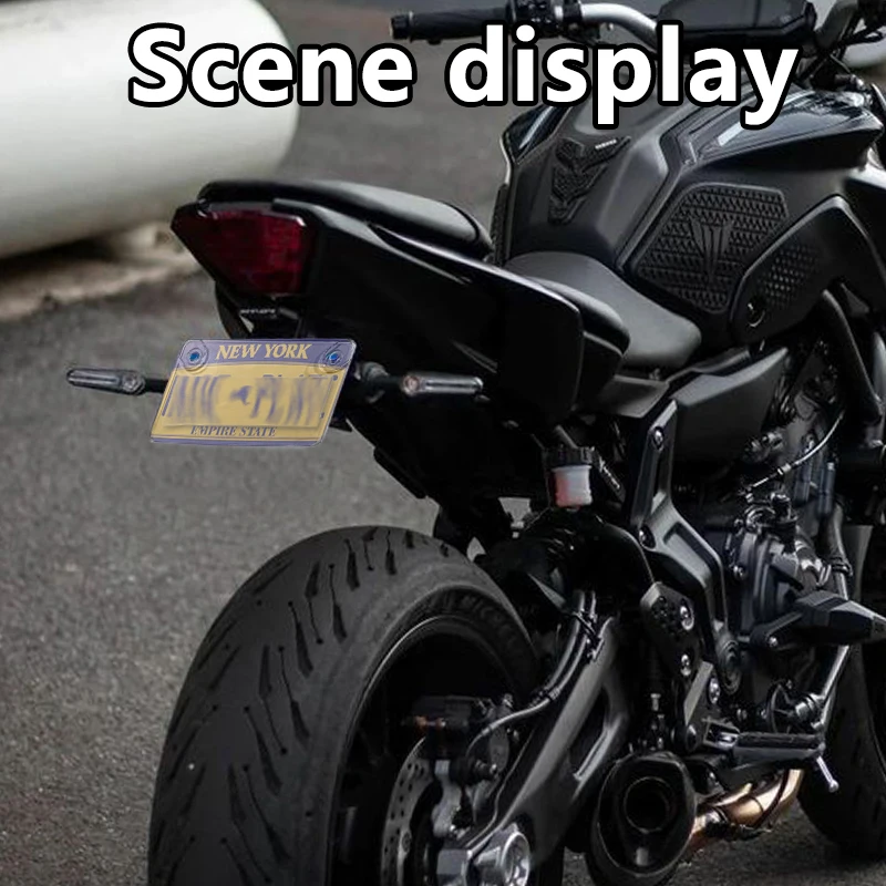 Motorcycle Bubble Tinted License Plate Cover Tag Frame for US Car License factory