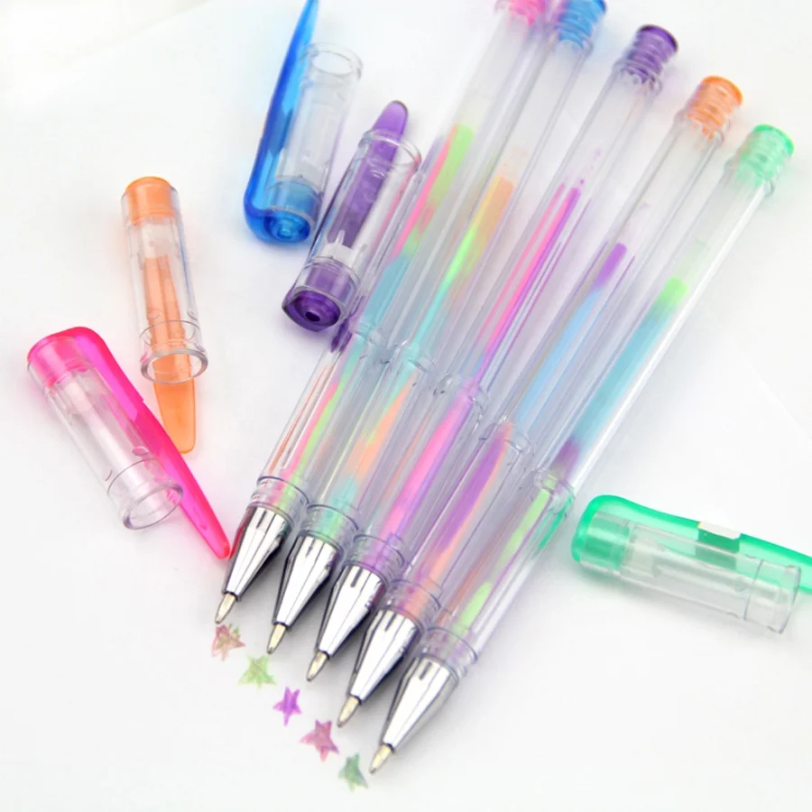 Rainbow Color Gel Ink Pen Glitter Gel Pen Set 24