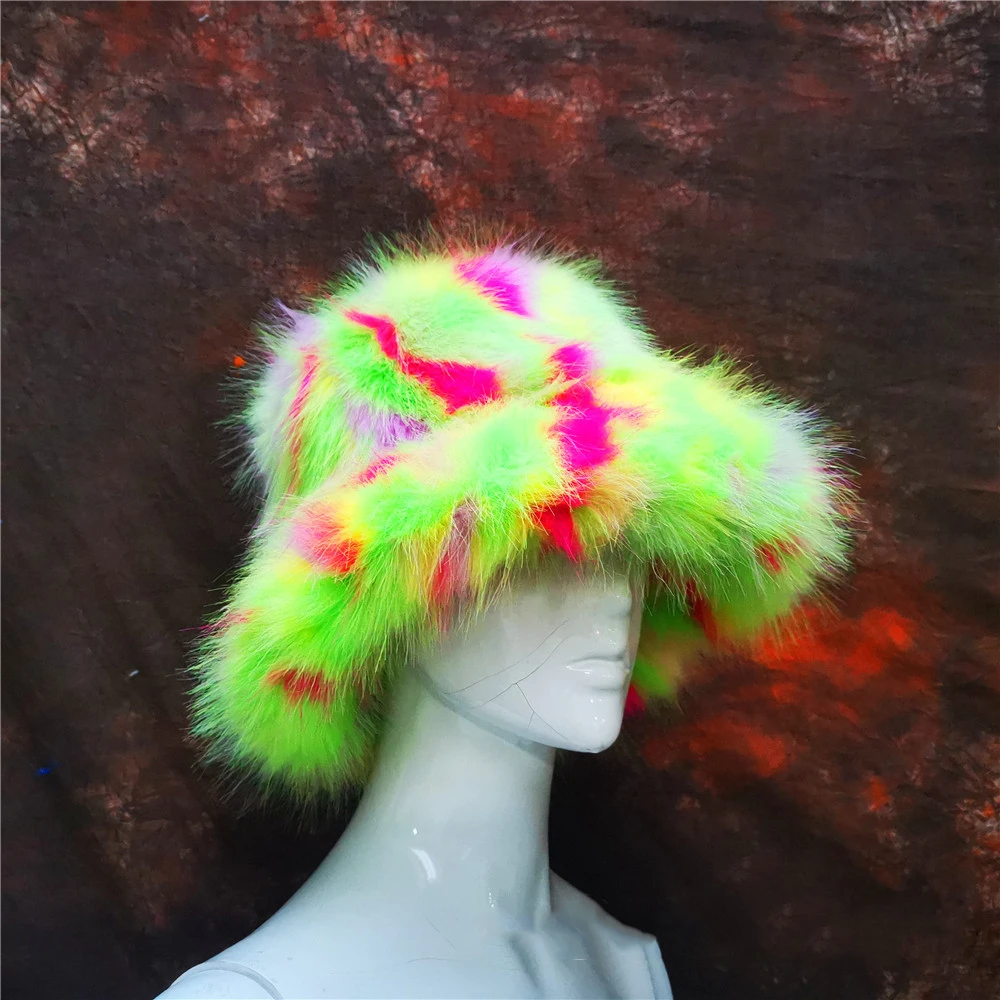 Cappello Invernale In Finta Pelliccia Per Donna, Berretto Da Pescatore In Peluche Morbido, Regolabile Con Coulisse, Unisex, Per Neve E Freddo, Pieghevole, Colore Unico