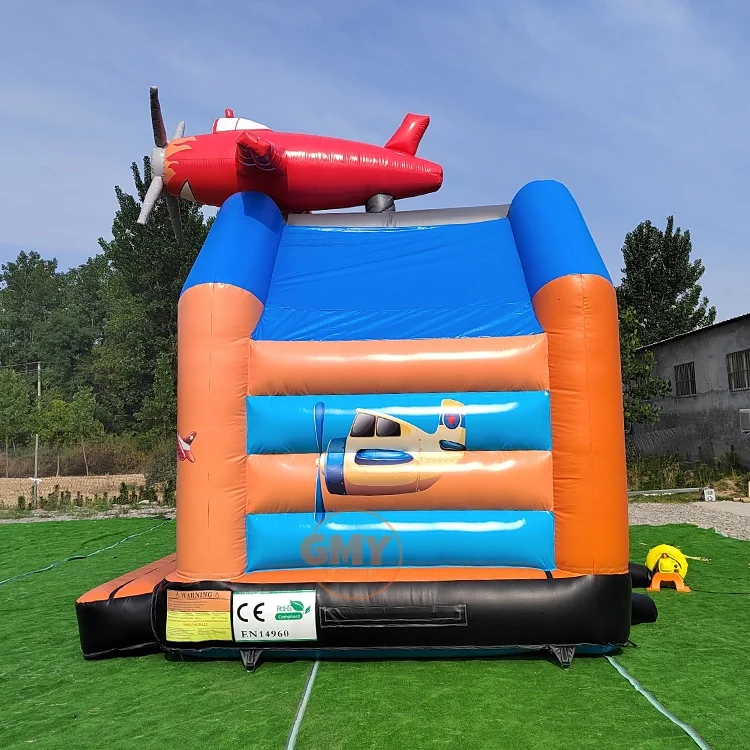 EN14960 Airplane Commercial Grade Pvc Inflatatable Bounce House Jumping Castle for Kids