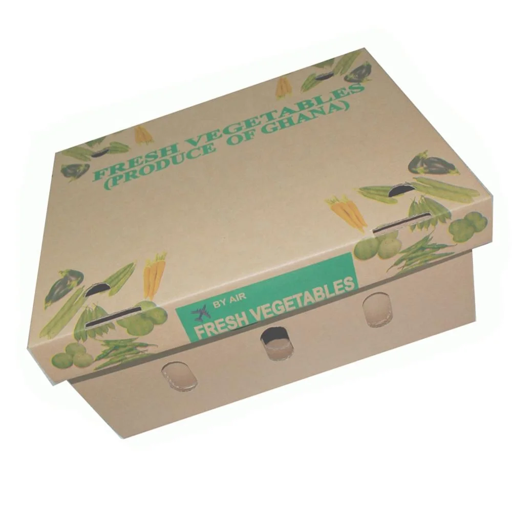 Mangos Fruit Cardboard Carton Box Strong Durable Fresh Fruit Transport Mango Corrugated Packaging with Handle