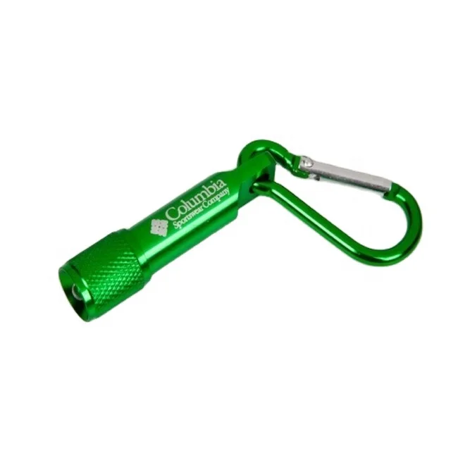 Индивидуальный рекламный Алюминиевый Карабин Мини светодиодный фонарик