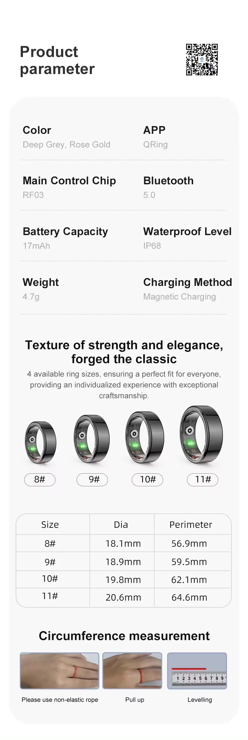 factory manufacturer direct sales smart ring smart health ring nova smart ring Healthy men and women monitor blood oxygen