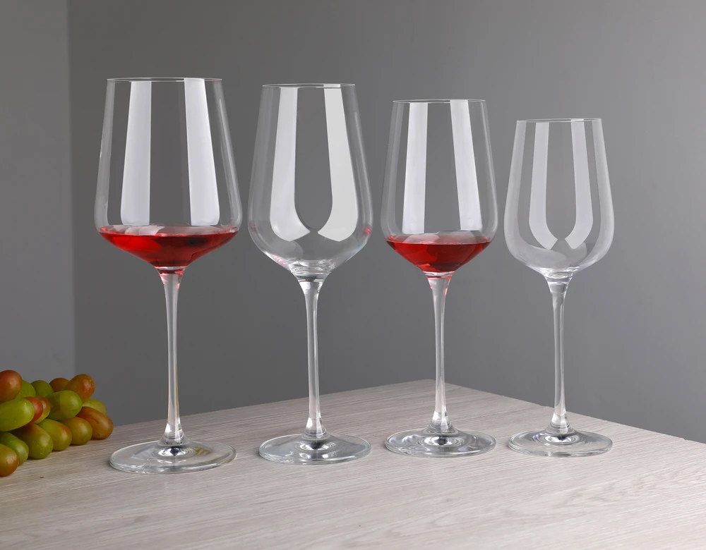 RTS Stock Wholesale Luxury Elegant Crystal Red Wine Glass Goblet Long Stem for Wedding Party Restaurant Bar Premium Glassware