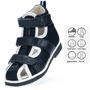 Babyhappy Eco-friendly Leather with Mesh Wholesale Durable Orthopedic Shoes for Children