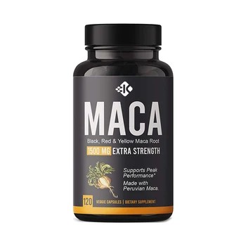 Organic Maca root powder capsule 1500 mg, Maca root extract, vegetarian pill for both men and women Maca root capsules