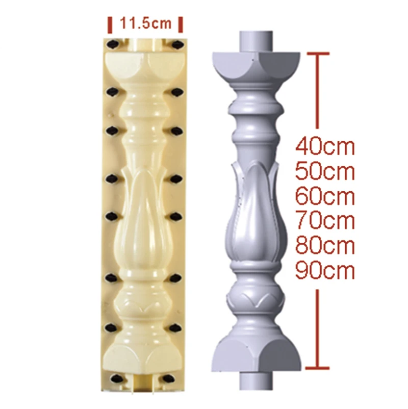 Pvc Hand Railing Mold Precast Railings Fence Guardrail Mold Plastic Mould for Construction