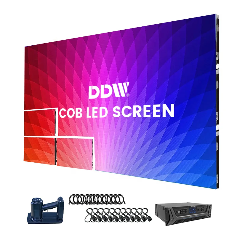 Small Pixel Pitch Fine Quantum Dot P0.78 P0.9 P1.25 8k Pantalla Interior Fixed Cob Video Wall Micro LED Screen Indoor Display