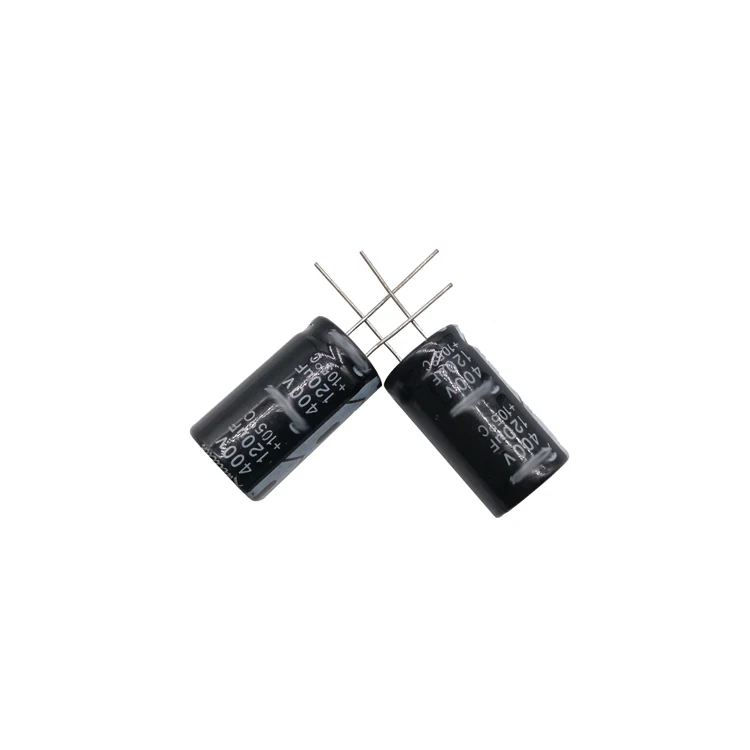 Electric Capacitor 120uf 400v DC DC Converter 400v to 12v Chong Aluminum Electrolytic Capacitors 18x30mm -55C to +105C