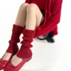 Red cuffed socks