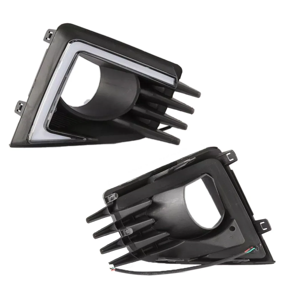Juego De 2 Embellecedores De Luces Antiniebla Para BMW 328 Sedán 2012-2015 - Color Negro Texturizado