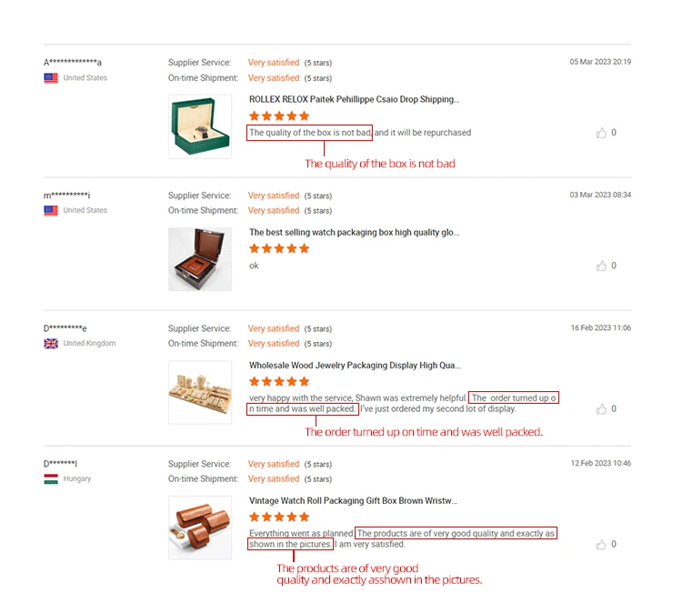 Wholesale Custom Logo Luxury Wooden Watch Box Watch Storage Single Gift