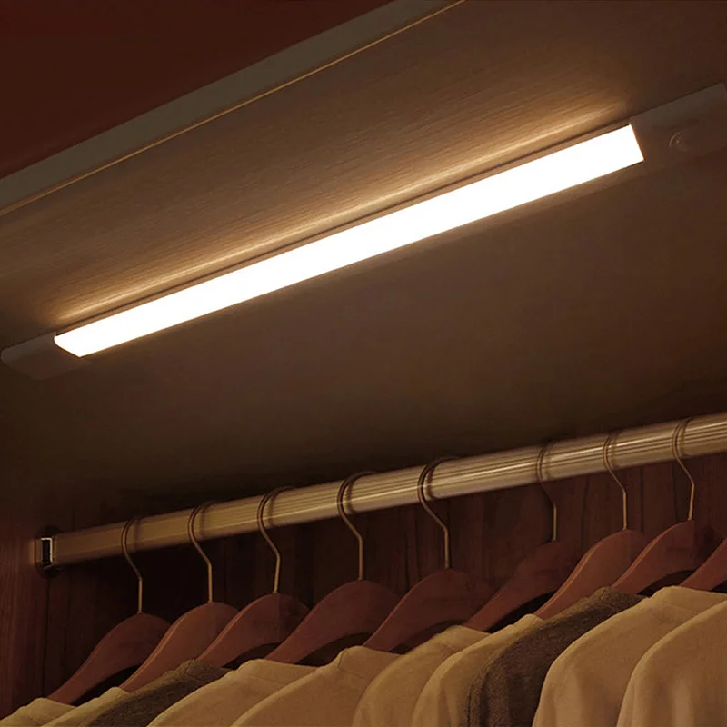Led Kitchen Light Hand Scan Sweep Tube Cabinet Lamp Motion Sensor Magnetic Stick Under Bed Bar Lighting