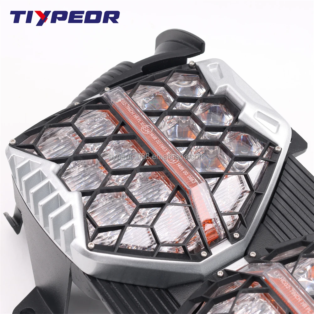 product tiypeor emark dot approved dual led drl sealed beam headlight moto headlamp drl for harley motorcycle road glide 2015 2023-5