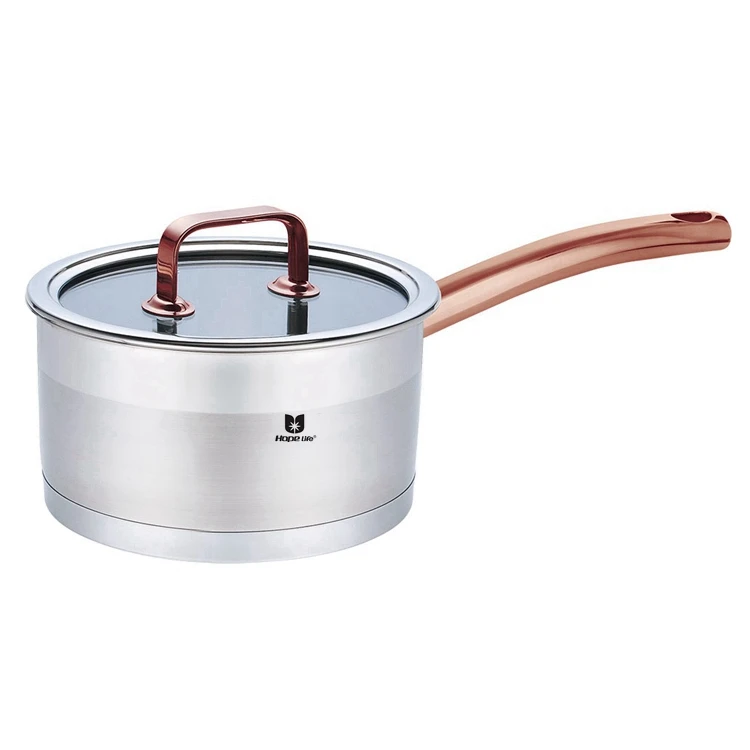 Realwin Rose Gold Color Handle Straight Shape Stainless Steel Cookware
