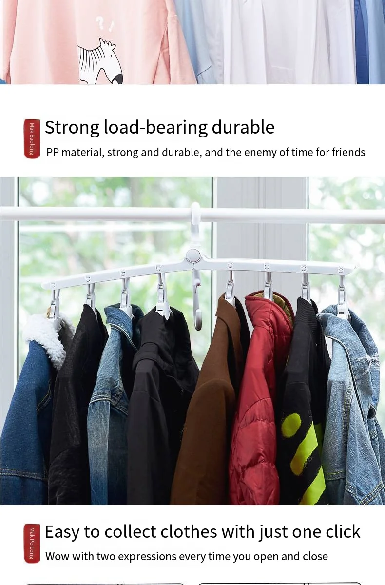 Multifunctional hanger storage artifacts magic clothes rack hanging clothes home drying rack net red support dormitory folding factory