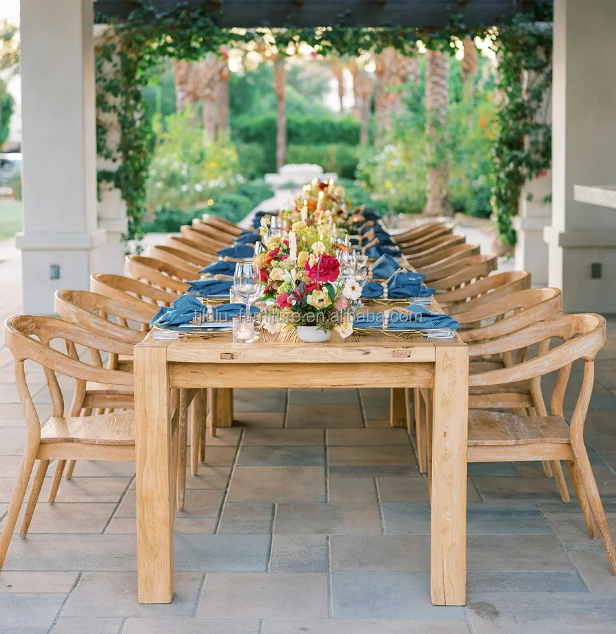 Nordic Modern Wood Chairs Stackable Banquet Chair Solid Wood Wedding