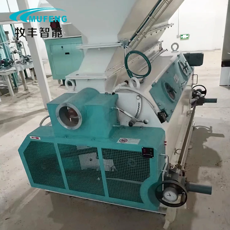 Animal Pellet Feed Mill Machine with 3 Head Roller Feed Crumble Machine