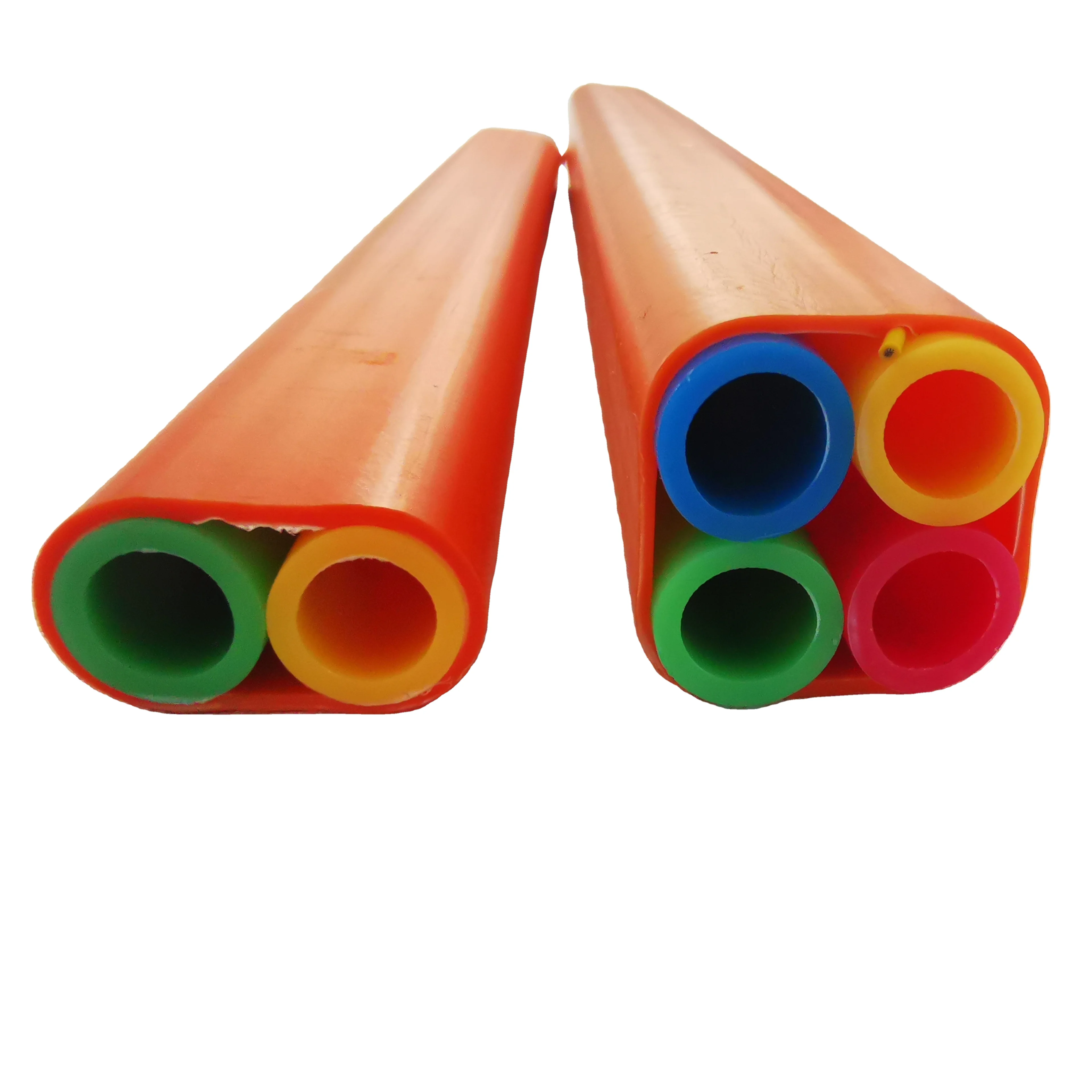 Hdpe Microduct Tube Bundle Series 2 วิธี 12/10 มม. พร้อม Pe1.2 มม. สำหรับสายเคเบิลใยแก้วนำแสงเป่าใต้ดินติดตั้งชุดไฟเบอร์