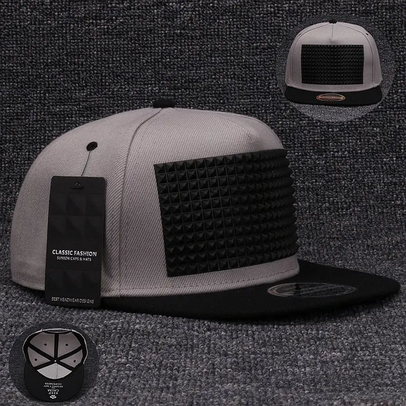 Fancy 3D Snapback Cap Raised Soft Silicon square Pyramid Flat Baseball Hip Hop Hat