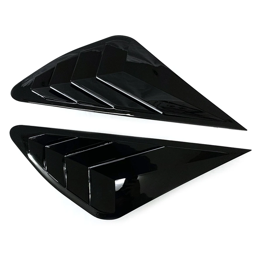 product tiypeor glossy black rear side window louver cover trim with air vent scoop shades for lexus rx   exterior car accessory-4