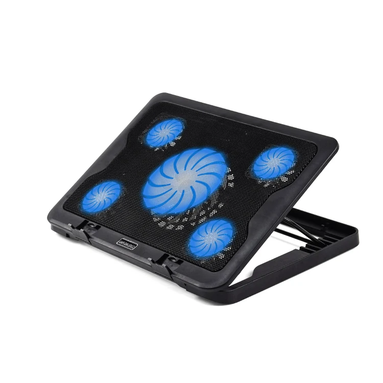 Amazon продукт Coolcold Новинка 5 вентиляторов игровая Регулируемая угловая подставка для ноутбука охлаждающая подставка для ноутбука