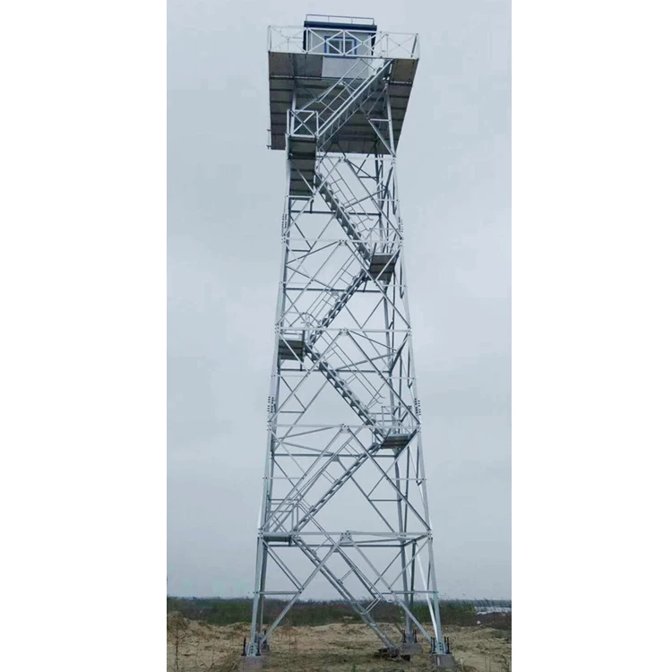 Q235 Material Steel Lattice Guard Meteorological Phenomena Watch Tower Telecommunication Tower Observation Tower Supplier