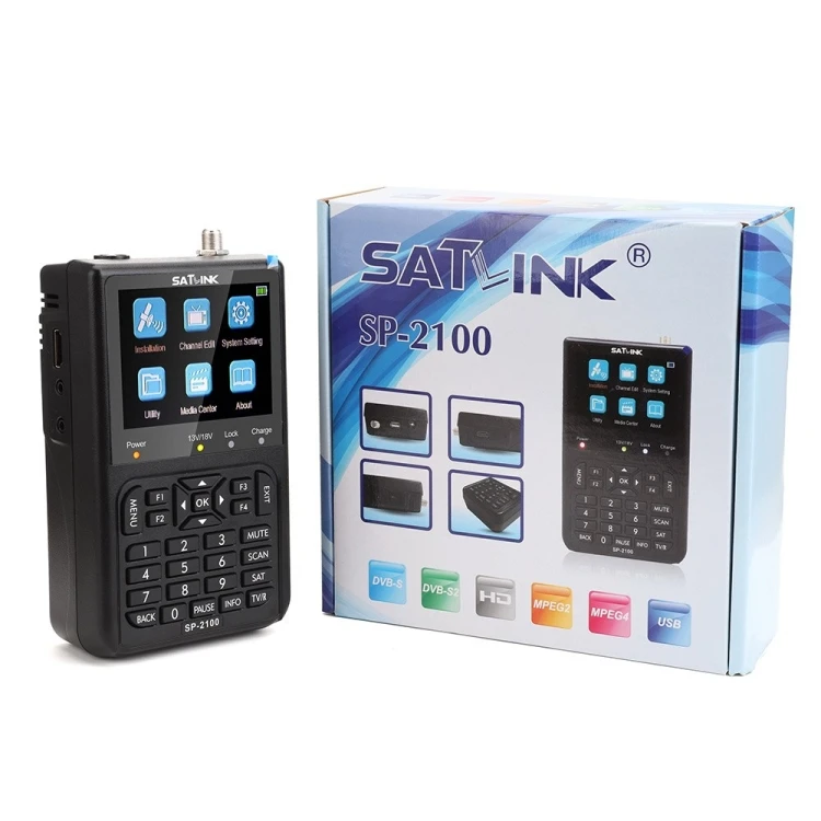 New SATLINK WS6916 Digital Satellite Signal Finder Meter 3.5 Inch TFT LCD Screen Satellite TV Receivers