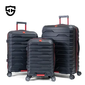 Custom OEM ODM Suitcase Unisex Spinner Suitcase Waterproof  ABS Srolley Luggage Travel 3 Piece Set