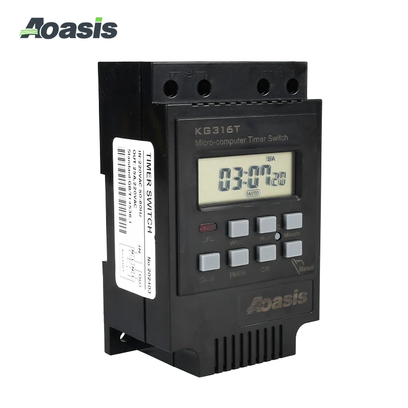 AOASIS KG316T Microcomputer Time Control Switch LED Automatic Intelligent Street Light Timer Switch
