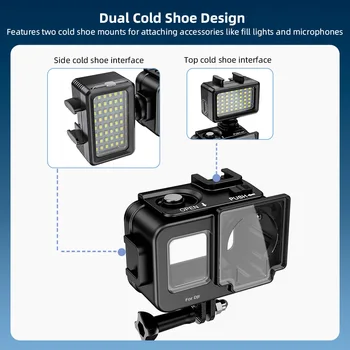 Waterproof Case for Osmo Action4/5pro196FT/60M Underwater Protective Housing Dive Kit Professional Action Camera Dive Glass product image