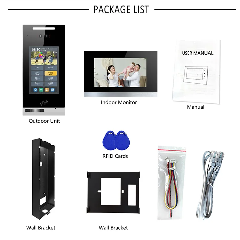 Video Door Phone System Wireless Ip Access Control System Multi Apartment