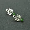 Ancient silver, green jasper