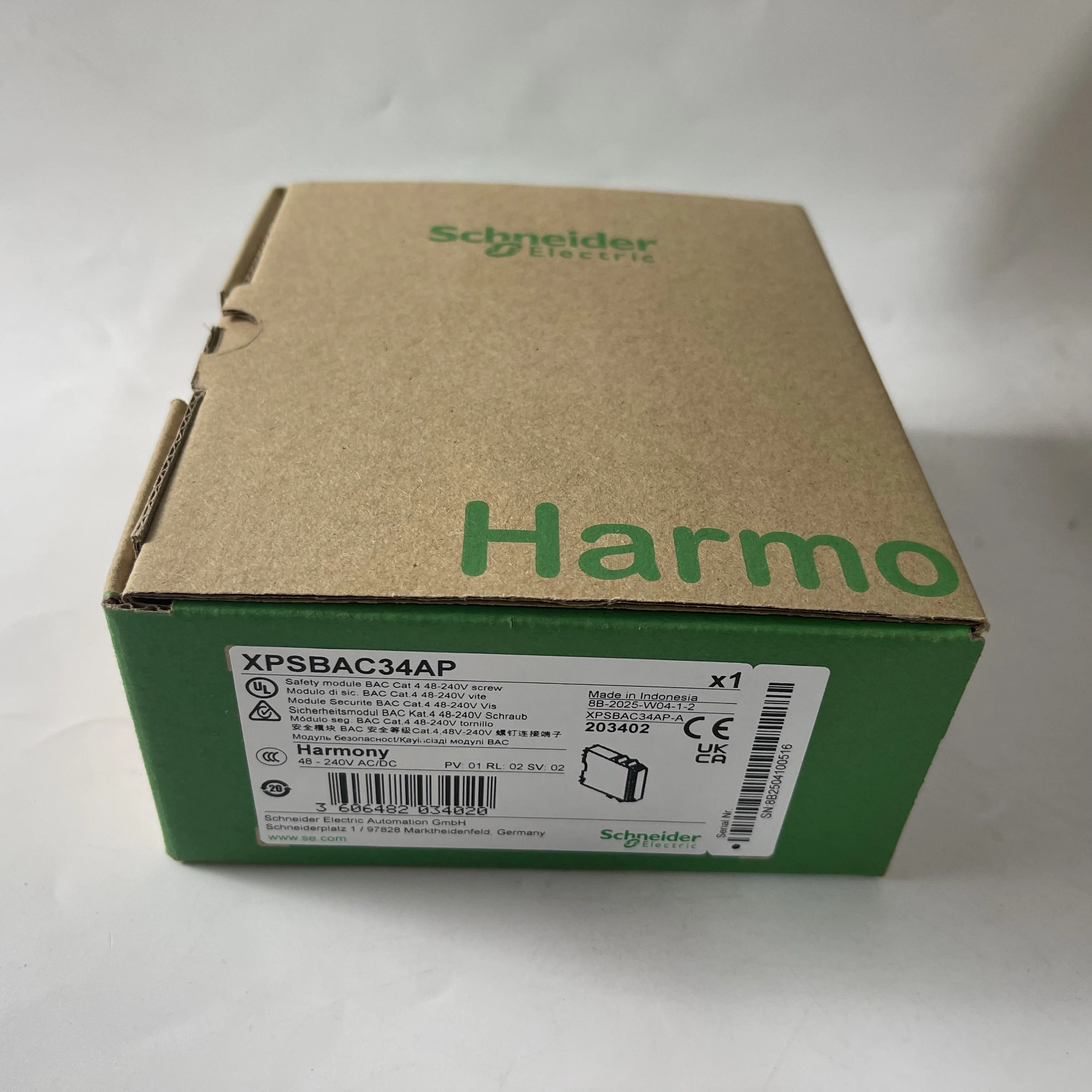 Schneider Safety Relay XPSBAC34AP