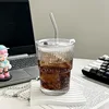 Vertical pattern cup + lid + straw