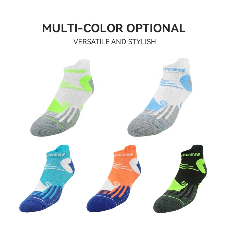 Factory Trade Anlkle Running Socks Nylon Cotton Anti Slip Breathable Ankle Sports Socks Terry Cloth Professional Running Socks
