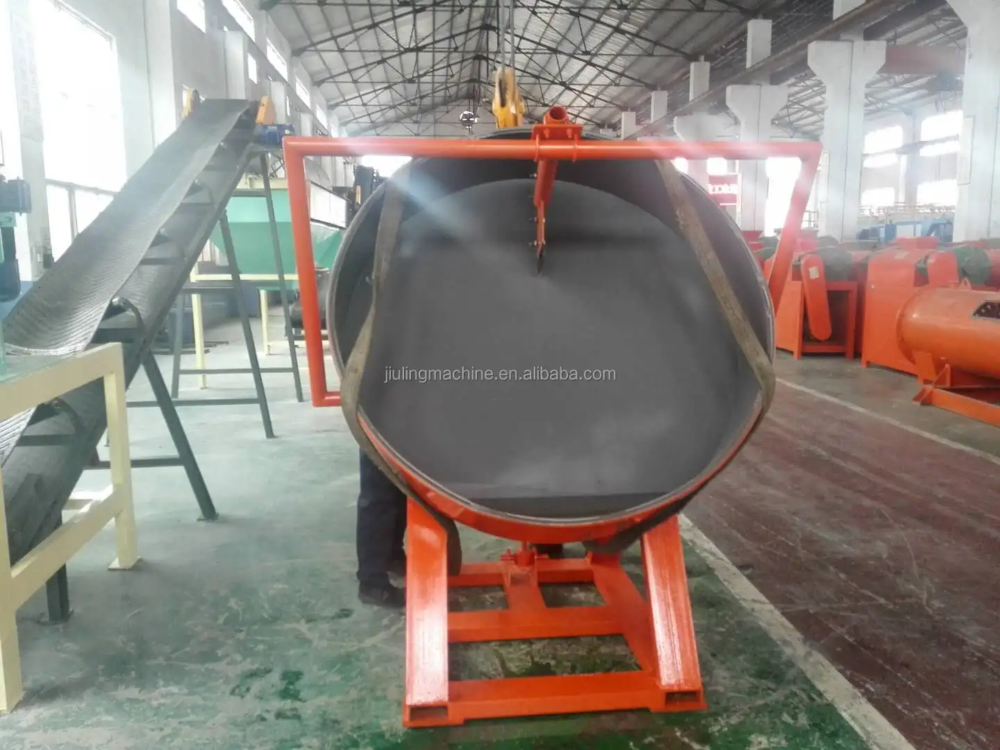 JIULING Factory Orgainic Fertilizer Granulation 200mm Disc Granules Maker Pan Disc Granulator Machine
