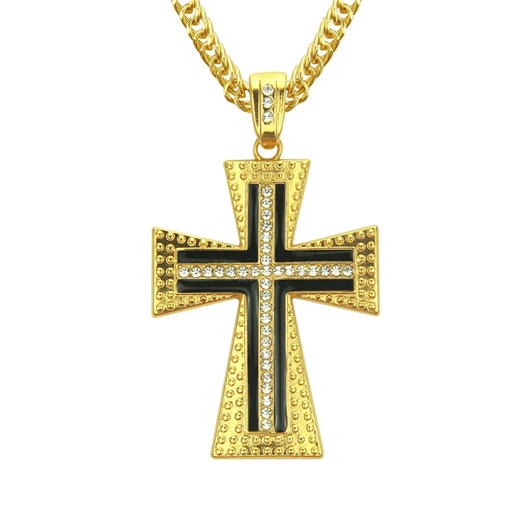 mens large diamond cross pendant