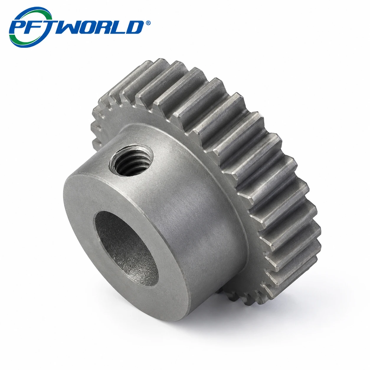 Custom Steel Spur Gear with Set Screw for Power Transmission