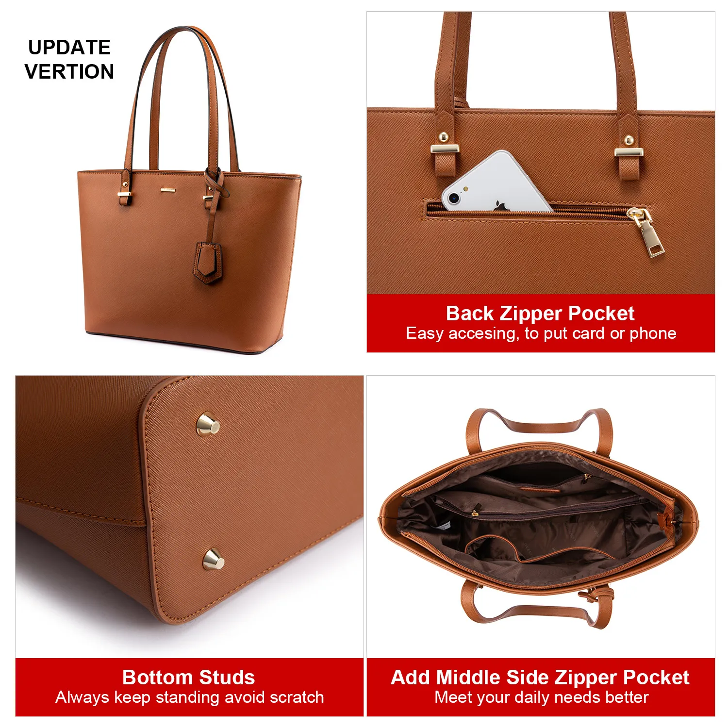 LOVEVOOK Borsa A Tracolla Donna In Pelle PU Trapuntata | Due Misure: M E L, Tracolla Regolabile, Tante Tasche