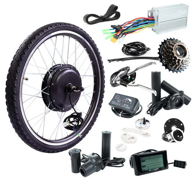 electric bicycle motor kits for sale 27.5Inch Conversion Kit, 72V 2000W E-Bike Rear Wheel Hub with Mutifunction LCD Display & Pedal Assistant Sensor, 60N.M 7-Speed Flywheel E-Bike Conversion Set US Stock : Sports made lithium battery High Performance Hub Motor E-Bike