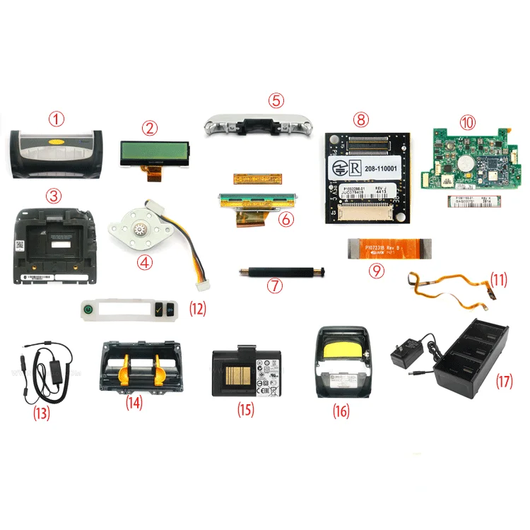 Zebra ZQ520 ZQ521 Label Printer Repair spare parts Includes cable cover sensors printhead rubber roller cutter motherboard