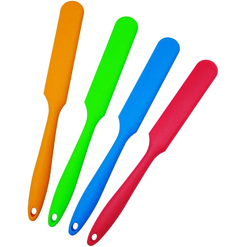 Silicone Spatula Heat Resistant Butter Cream Cake Icing Spatula Scraper Pastry Spatula Mixing Batter Scraper Silicone Brush