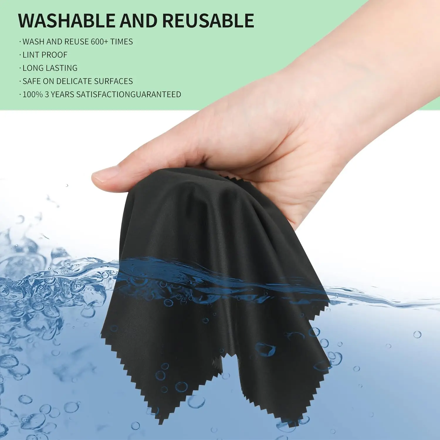 Manufacturer Microfiber Cleaning Cloth China Eyeglasses Custom Printed Logo Popular Black Color manufacture