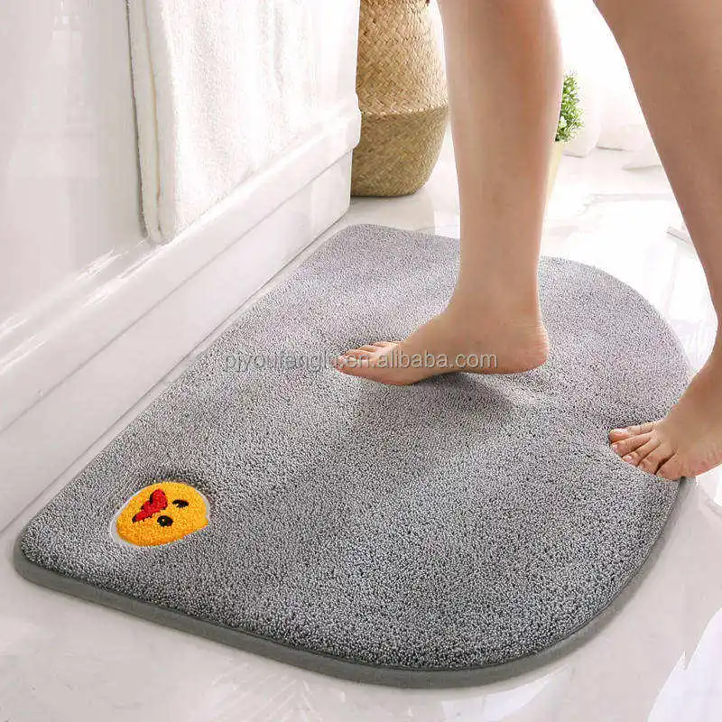 High-Quality Memory Foam Bath Mats - Non-Slip, Absorbent Bathroom Rugs with Charming Small Yellow Duck Embroidery, Ideal Floor Mats for Bathroom, Bedroom, and Home