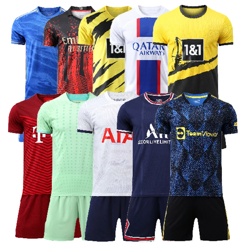 Wholesale Team Club Custom Football Wear Set Embroidery Soccer Kit