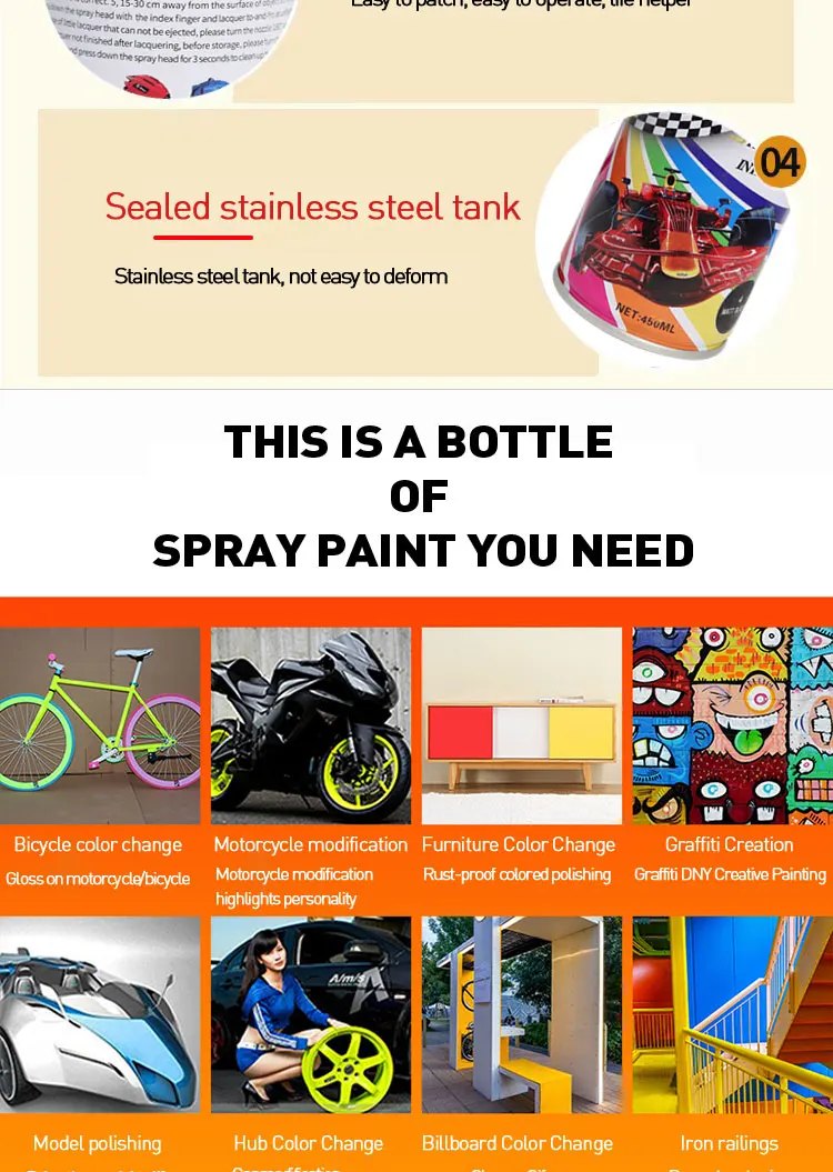 Herios 400ml Acrylic Aerosol Graffiti Spray Paint/multi Purpose Dry