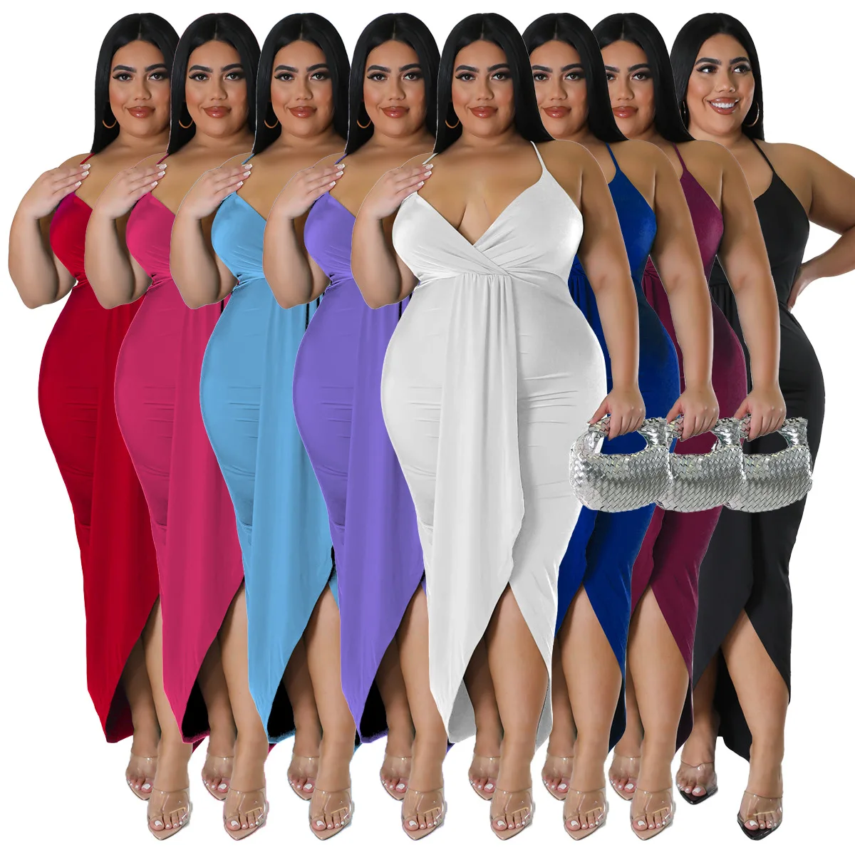 In Stock Women Big Size Evening Party Dress Large Size Bodycon Elegant  Nightclub Party Adjustable Slip Dresses| Alibaba.com