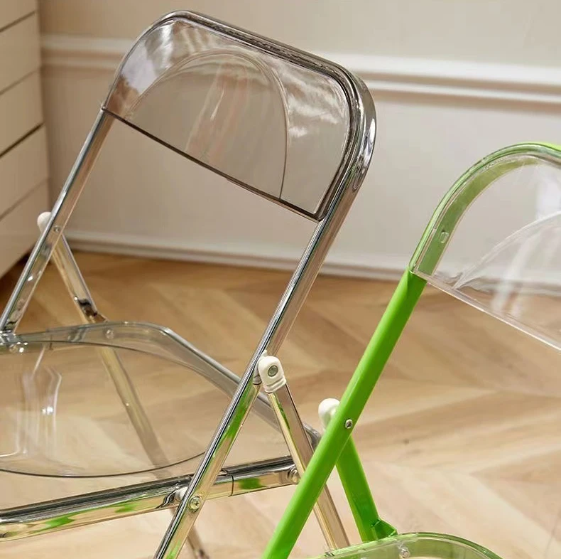 Popular Style Modern Living Home Meeting Bedroom Hotel Folding chair Antique Acrylic Folding Furnishings Chair